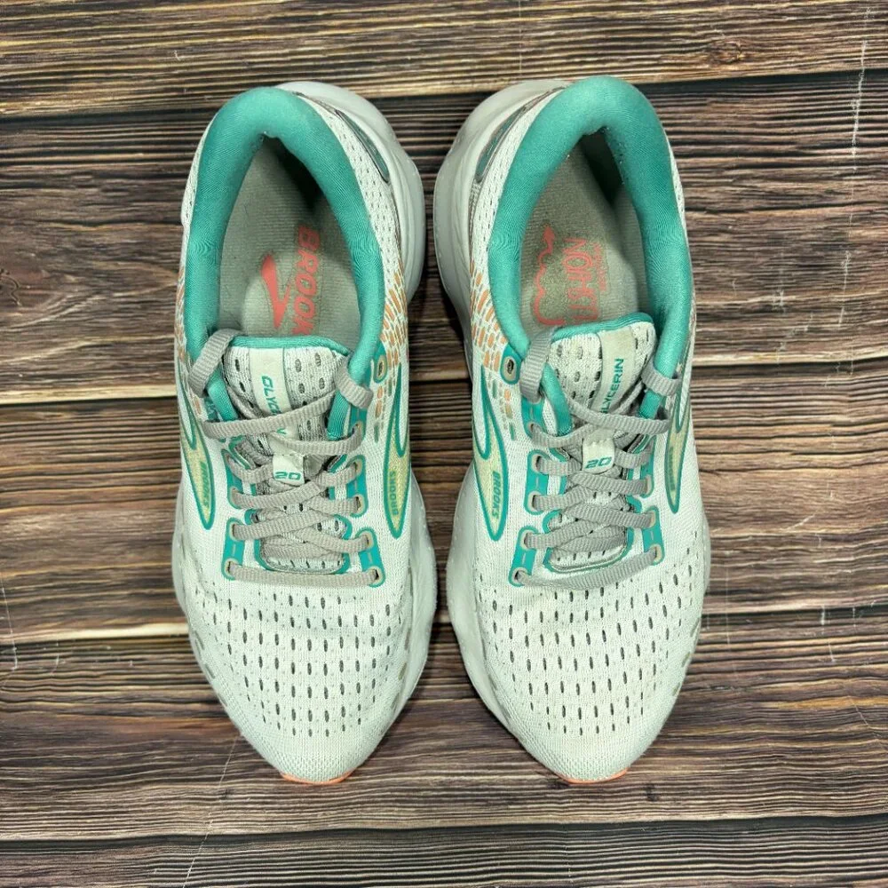 Brooks Glycerin 20 Women's‎ Athletic Running Shoes Oyster Latigo Bay Coral 8.5